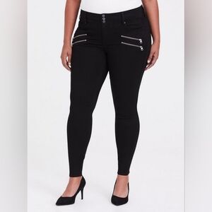 Torrid Multi-Zip Jegging - Premium Stretch Black